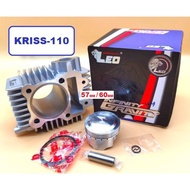 Ori LEO KRISS RACING BLOCK SET DOME HEAD PISTON 57mm 57 60 FOR MODENAS 110 KRISS110 LIKE ESPADA TOBA
