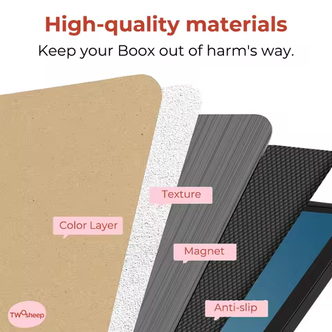 Notebook Style Magnetic Core Case suit for Boox Note Air5c Note Air4c Note Air3c Auto Wake Stand Sli