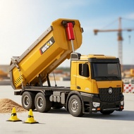 HUINA 10CH RC Dump Truck 1573 1317 1337 1556 1318, Remote Control Construction Vehicle Toy for Kids 