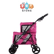 Ibiyaya Double Decker Pet Bus Stroller Red Violet