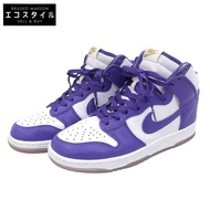Nike Dunk High Special 男款運動鞋，白色 x 紫色，尺寸 25.5cm，DC5382-100，尺寸 8.5（美國）[二手]
