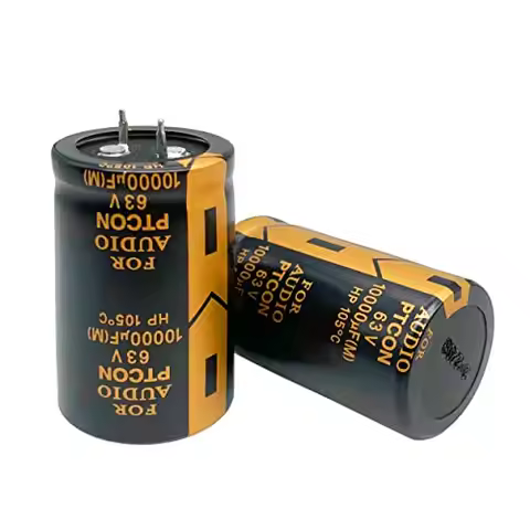 2pcs 63V 10000UF Snap in Electrolytic Capacitor 30x50mm(1.18x1.96in) Power Amplifier Filter Audio El