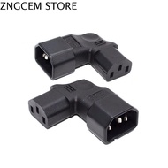 ZNGCEM IEC 320 C14 Male Down UP 10A 3Pin Bend Up/Down/Left/Right Corner Plug C14 Male To C13 Female 