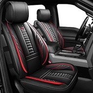 for GMC Sierra 1500/2500/3500 Denali SLT AT4 AT4X Base Seat Covers 2007-2025, Waterproof Leather Com