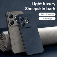 Case Infinix Smart 8 Casing Luxury Sheep Leather Cover For Infinix Smart 8 Phone Case