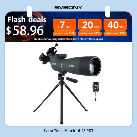 Svbony SV28plus 50/60/70mm Spotting Scope Powerful Zoom Telescope Long Range PORRO Prism Suit for Ar