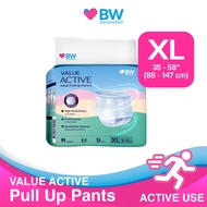 BW - Value Active Pull up Adult Diaper Pants (Size XL 9 pcs/bag) Extra Large 1 bag