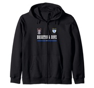 Brighton Hove Sports/Soccer Jersey Tee Flag Football Zip Hoodie
