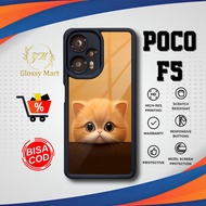 Latest P0C0 F5 Case - P0C0 F5 - cute cat Motif - Premium Glossy Softcase Hardcase Material - P0C0 Gl
