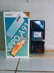 second Oppo A91 8/128 fullset normal