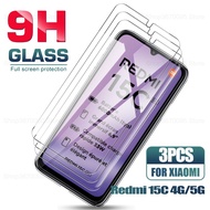 3pieces Glass For Redmi 15C 4G Global Screen Protector Clear Protective Glass Film Xiaomi Redmi 15C 