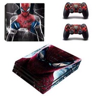 全新Spiderman 蜘蛛俠 PS4 Pro Playstation 4保護貼 有趣貼紙 包主機底面+2個手掣)