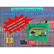 BADAKING Silver series NS60R/RS 55B24R/RS (bateri kereta untuk AVANZA, SAGA, PERSONA baru etc) (Warr