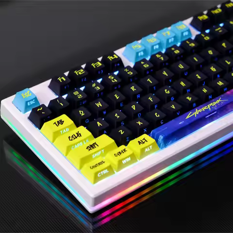 130 Keys Side Engraved Translucent Keycaps Cherry Profile Mechanical Keyboard Keycap Backlight PBT D
