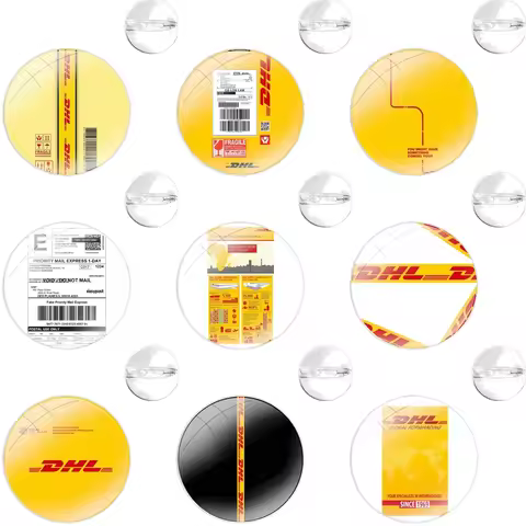 Dhl Express Pattern Glass Dome Brooches Shirt Lapel Bag Cute Badge Pins For Clothes Hat Accessories