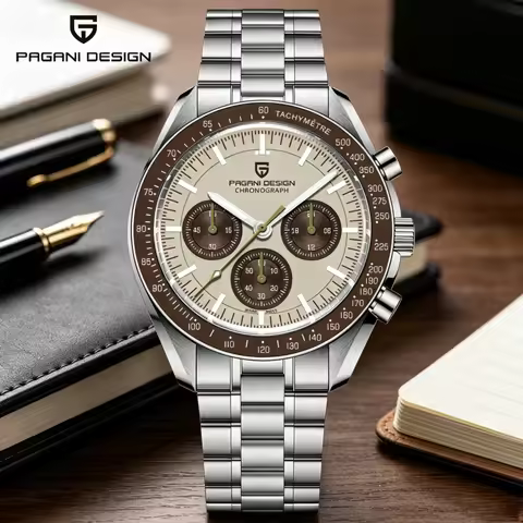PAGANI DESIGN New 500 Speedometer circle Sport Chronograph 316L Stainless steel Luminous Man watch Q