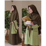 O☛QS PROOMO [ CLEARANCE SALE ] ELBINA SET DRESS+OUTER (TANPA HIJAB)