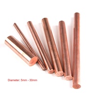 1/5pcs Dia 3-30mm T2 Red Coppers Round Rod Bar Solid Lathe Bar Cutting Tool Metal for Drift Punches