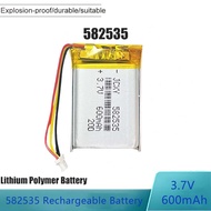 3.7V 600mAh 582535 602535 Lithium Polymer Rechargeable Battery