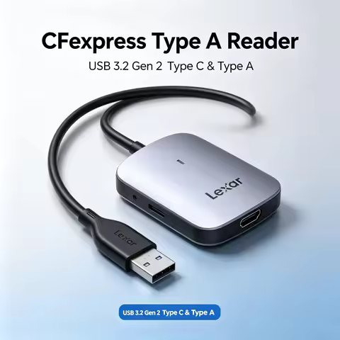 Portable Lexar CFexpress Type A Memory Card Reader USB 3.2 Gen2 Type C & Type A CFe A Reader for Cam