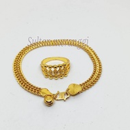 SULTAN MERANGGI - Gelang free cincin terbuat dari koin anti luntur anti karatGelang titanium berlap