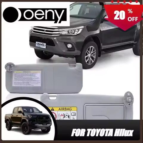 Fit For Sun Visors Cosmetic Mirror Light PVC Beige Car Accessories TOYOTA HILUX REVO 2005-2022 Folda