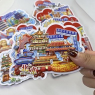 9.28#Chinese City Refrigerator Sticker and Magnet Sticker Shanghai Beijing Chengdu Changsha Chongqin
