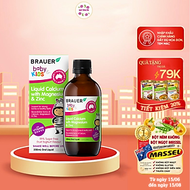 Siro bổ sung Canxi, Magie và Kẽm Brauer Baby & Kids Liquid Calcium With Magnesium & ZinC cho trẻ trê
