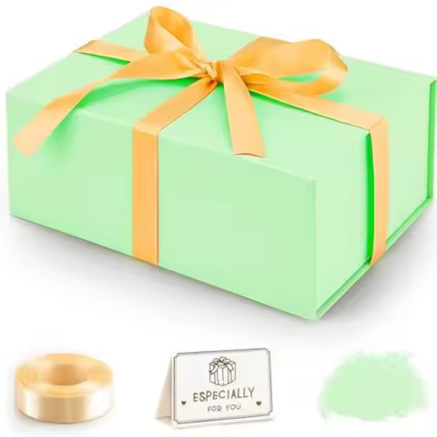 Gift Box, 9.05x6.7x2.7" Gift Boxes with Closure Lids for Presents Groomsman Proposal Box, Large Magn