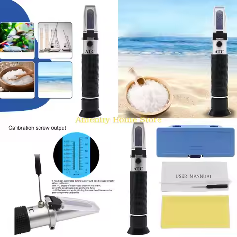 F26C Sea Water Salt Concentration Tester Salinity Refractometer 0 to Salinometer