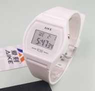 World Times นาฬิกาแฟชั่น AIKE แบรนด์แท้ ดีไซน์ คลาสสิค ระบบดิจิตอล มีไฟดูเวลากลางคืน