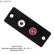 BLAZESKY RCA Jack Connector 2 Way Chassis Socket RCA Connecting RCA Plate Copper Core Durable Audio 
