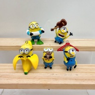 USJ Minions Gacha Capsule Keychain Figure，Banana Bob & Guitar Stuar， Collectible Pendant Bag Charm D