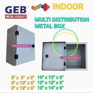 GEB METAL MULTI DISTRIBUTION BOX METAL MULTI DB ELECTRICAL SWITCH BOX/ KOTAK BESI ELEKTRIK/ PETI BES