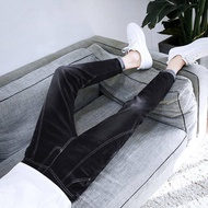 Musim Luruh dan Musim Sejuk Pelajar Jeans Sembilan-Titik Lelaki Versi Korea Slim Seluar Regang Selua