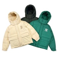 韓國預訂 3色選 MLB NY刺繡logo 口袋羽絨外套