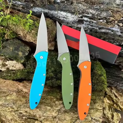 KS 1660 Sharp Folding Knife 8Cr13Mov Blade 420 Steel Handle Window Breaker Outdoor Portable Self-Def