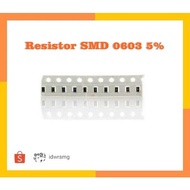 10pcs SMD 0603 5% Resistor 20K 24K 27K