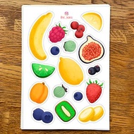 貼紙-水果/香蕉、酸橙、無花果| 筆記本貼紙 日記貼紙