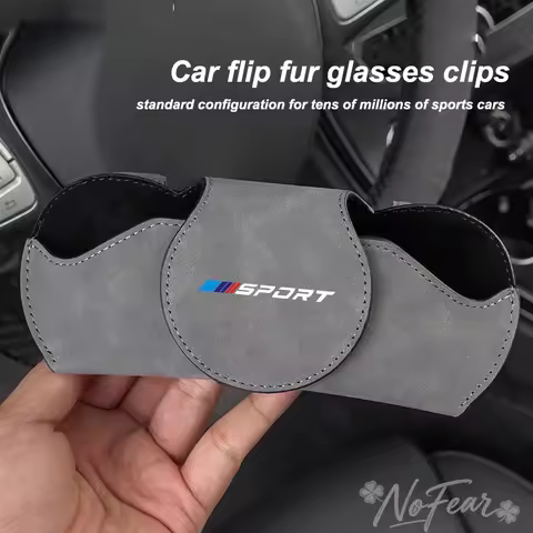 Leather Car Glasses Case Sun Visor Glasses Holder Sunglasses Clip Storage For BMW 1 3 5 Series G30 G