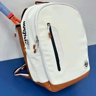 Wilson กระเป๋ากีฬาเทนนิสเฟรนช์โอเพ่น กระเป๋าสะพายคู่ กระเป๋าแบดมินตันความจุสูง กระเป๋ากีฬาเทนนิส