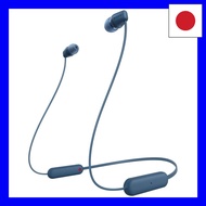 Sony Wireless Earphones WI-C100: Bluetooth Compatible 25 Hours Stamina IPX4 Splashproof DSEE Blue WI