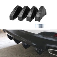 4pc Universal Car rear bumper cast shark spoiler for Audi A3 A4 A5 A6 A7 B5 B6 B7 C5 C6 Q5 Q7 TT S4 