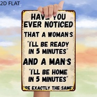 TEMU 2d Flat, 1pc, Retro"have You Ever That A Woman's ' In 5 Minutes' And A Man's ' In 5 Minutes' Ar