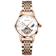 JSDUN 8832 Women Mechanical Fashion Watch Gift Stainless Steel Watchband Round-dial Wristwatch