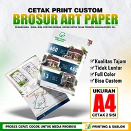 Print Flyer Brochure A4 2 Sides Art Paper 120gr - Custom Print High Res 1,000 Sheets