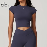 Alo Yoga Women's thin short-sleeved T-shirt, suitable for yoga, fitness and running