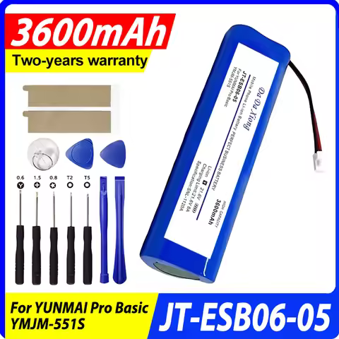JT-ESB06-05 Li-ion Battery Extended Battery Life For YUNMAI Pro Basic YMJM-551S With 3600mAh + Tools