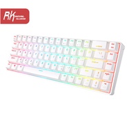 RK ROYAL KLUDGE RGB 68 Keys Wired Keyboard - White RK68
