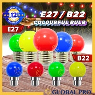 3W E27 B22 Color Bulb Colorful Raya Bulb LED Bulb Multi Color Shop Lamp Bulb PING PONG E27 LED Bulb